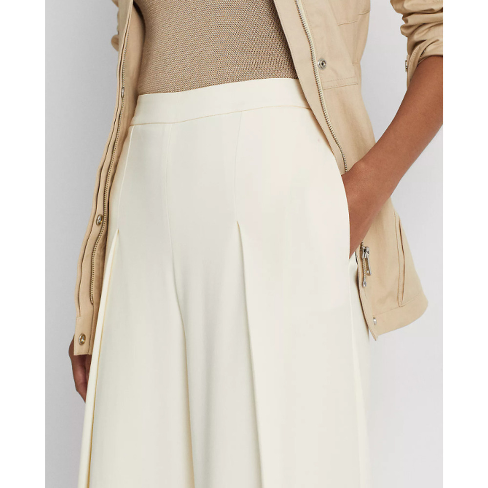 Black label Lauren by Ralph Lauren Cream Wide Leg Pants - Picture 3 of 9
